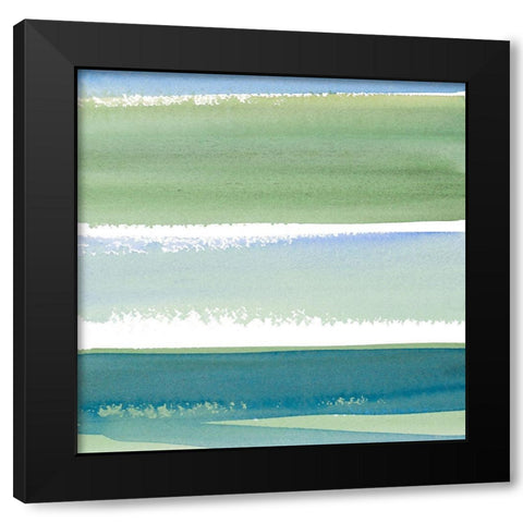 Morning Pasture Square II Black Modern Wood Framed Art Print with Double Matting by Loreth, Lanie