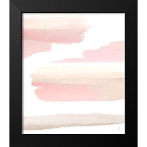 Blush Pasture Abstract Black Modern Wood Framed Art Print by Loreth, Lanie