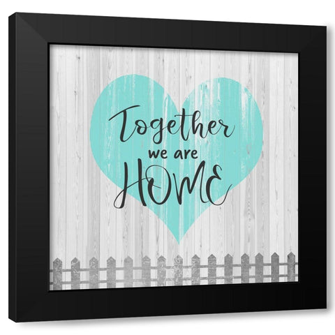Home Together Black Modern Wood Framed Art Print by Quach, Anna