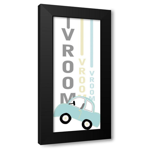 Vroom said the Car Black Modern Wood Framed Art Print by Quach, Anna