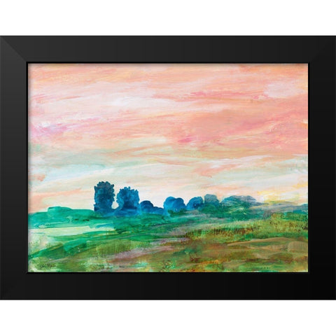 Glowing Impressions Black Modern Wood Framed Art Print by Maria, Robin