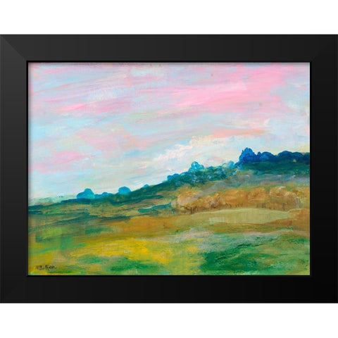 Glowing Impressions Black Modern Wood Framed Art Print by Maria, Robin