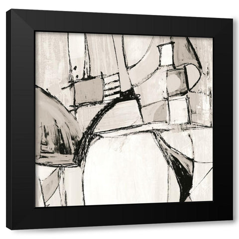 Mauve Rare Charm II Black Modern Wood Framed Art Print with Double Matting by Maria, Robin