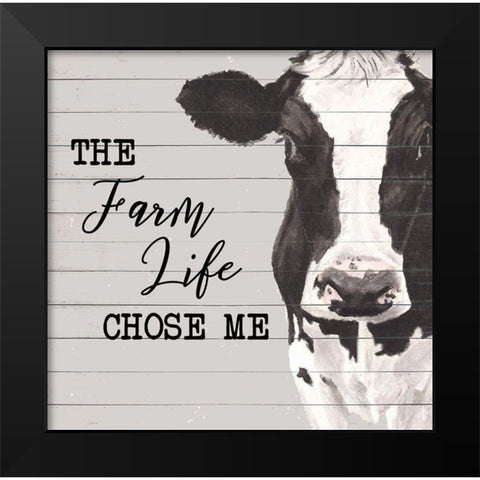 The Farm Life Black Modern Wood Framed Art Print by Green, Jenny