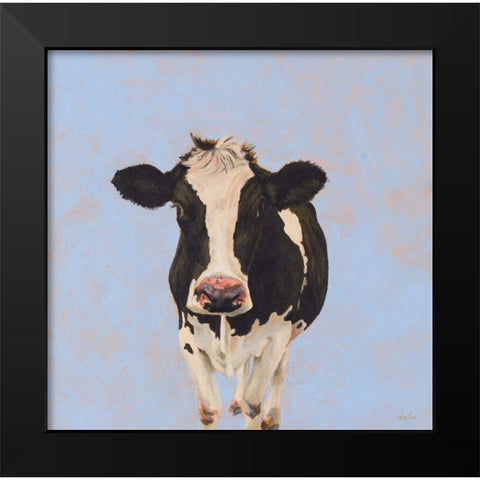 Onward Cow Black Modern Wood Framed Art Print by Green, Jenny