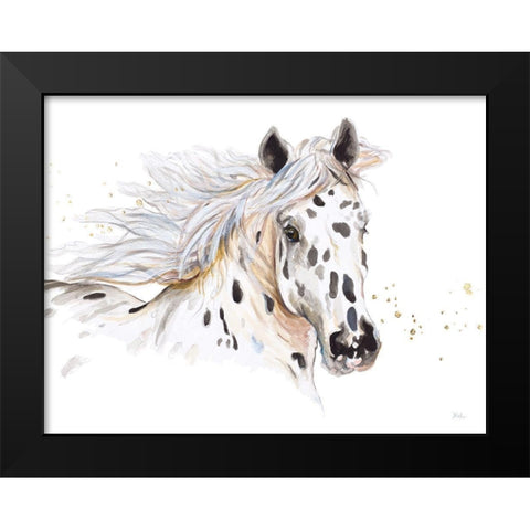 Appaloosa Black Modern Wood Framed Art Print by Pinto, Patricia