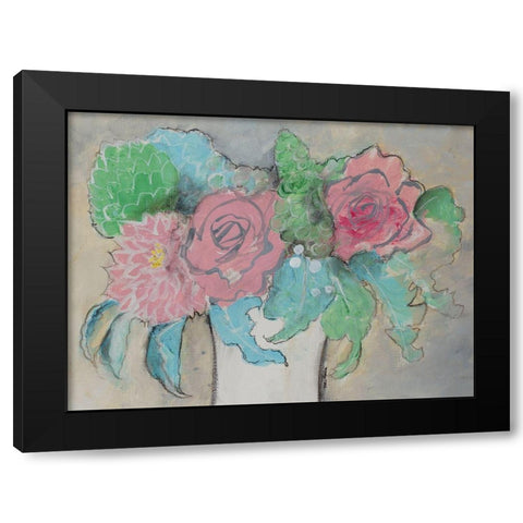 Delicate Treasure I Black Modern Wood Framed Art Print by Maria, Robin