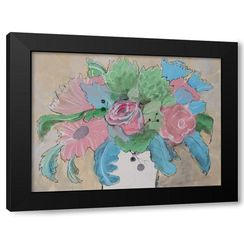 Delicate Treasure II Black Modern Wood Framed Art Print with Double Matting by Maria, Robin