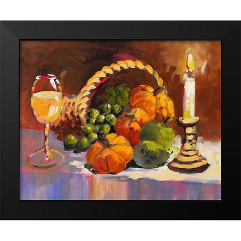 Candle Light Harvest I Black Modern Wood Framed Art Print by Slivka, Jane