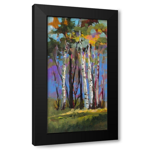 Island Trees Black Modern Wood Framed Art Print by Slivka, Jane