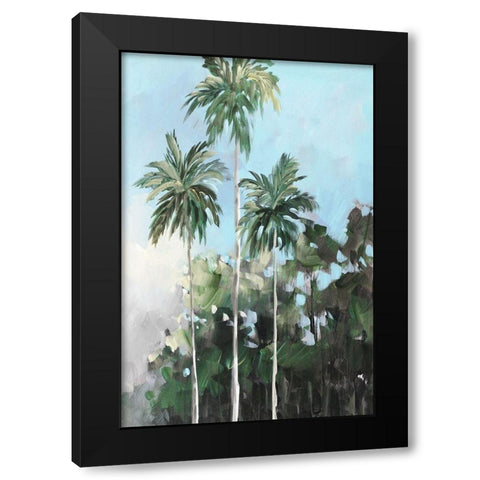 Palms on the Coast Black Modern Wood Framed Art Print with Double Matting by Slivka, Jane