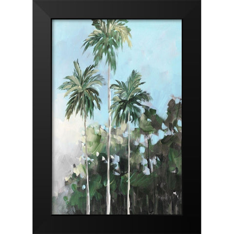 Palms on the Coast Black Modern Wood Framed Art Print by Slivka, Jane
