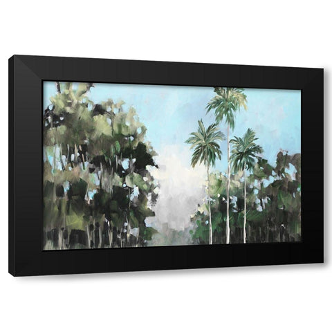 Palms On The Coast Black Modern Wood Framed Art Print with Double Matting by Slivka, Jane