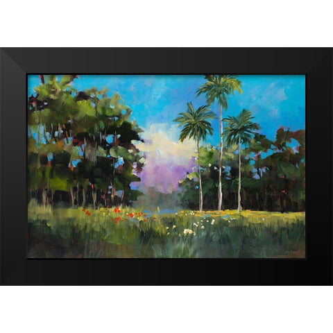 Island on the Coast Black Modern Wood Framed Art Print by Slivka, Jane