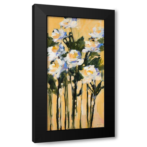 Long Stem Roses Black Modern Wood Framed Art Print by Slivka, Jane