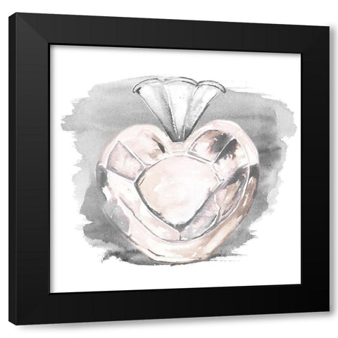 Perfume Bottle with Watercolor I Black Modern Wood Framed Art Print by Medley, Elizabeth