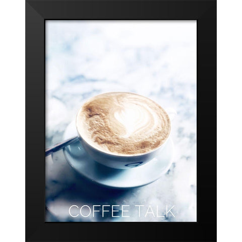 Coffee Talk Black Modern Wood Framed Art Print by Acosta