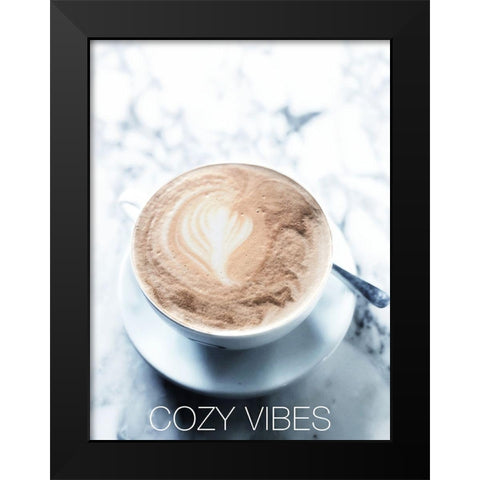 Cozy Vibes Black Modern Wood Framed Art Print by Acosta