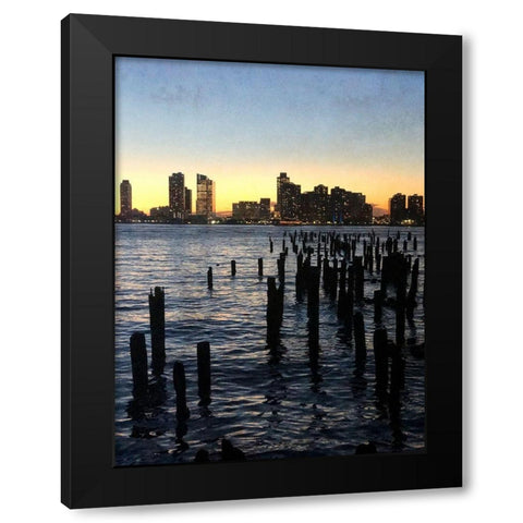 By The Pond Black Modern Wood Framed Art Print with Double Matting by Acosta