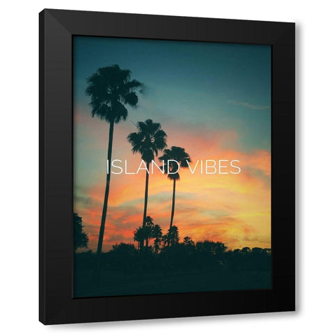 Island Vibes Black Modern Wood Framed Art Print with Double Matting by Acosta