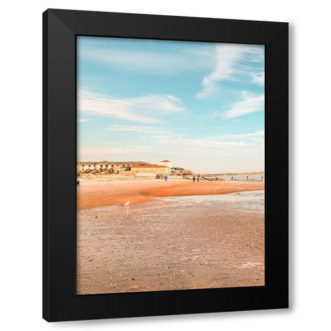 Beach Shores Panel I Black Modern Wood Framed Art Print by Acosta