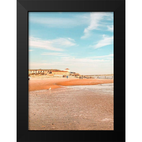 Beach Shores Panel I Black Modern Wood Framed Art Print by Acosta