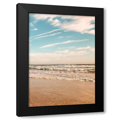 Beach Shores Panel III Black Modern Wood Framed Art Print by Acosta