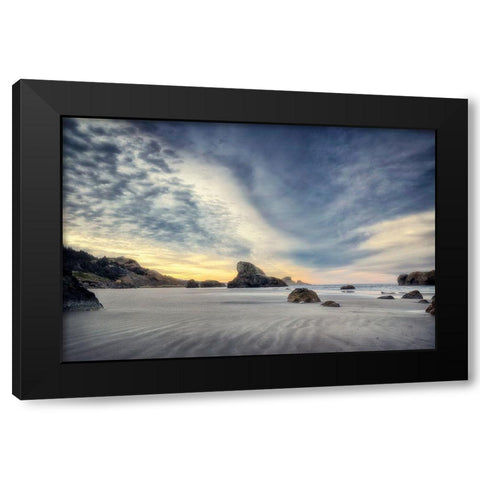 Low Tide Black Modern Wood Framed Art Print by Amos, Andy