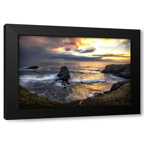 Pacific Cove Black Modern Wood Framed Art Print by Amos, Andy