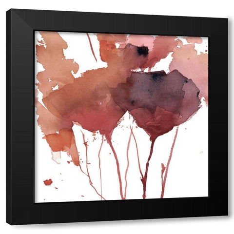 Warm Rainy Wildflowers II Black Modern Wood Framed Art Print by Loreth, Lanie