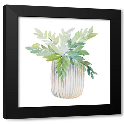 Potted Plant II Black Modern Wood Framed Art Print with Double Matting by Loreth, Lanie
