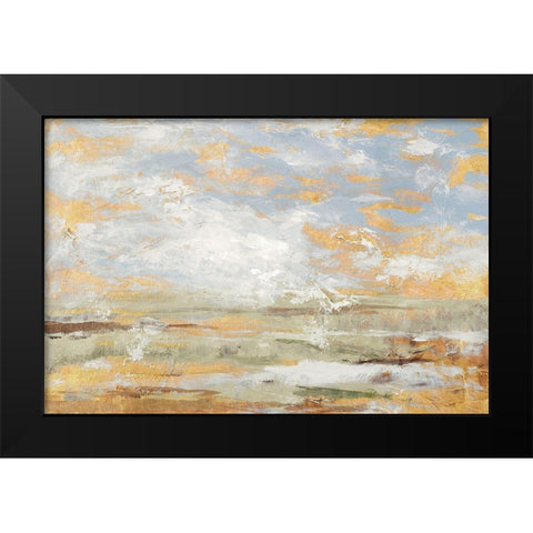 Morning Mood with Gold Black Modern Wood Framed Art Print by Loreth, Lanie