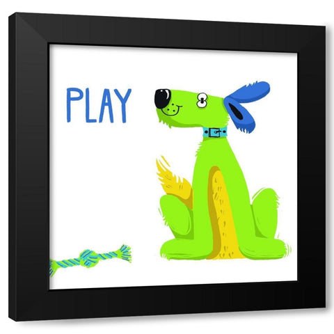 Dogs Gone Wild II Black Modern Wood Framed Art Print with Double Matting by Mosher, Deidre