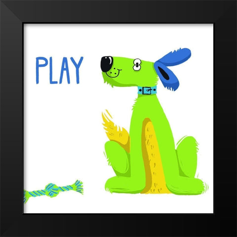 Dogs Gone Wild II Black Modern Wood Framed Art Print by Mosher, Deidre