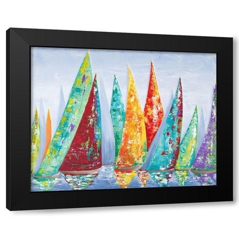 Offshore Sailboat Race Black Modern Wood Framed Art Print with Double Matting by Ritter, Gina