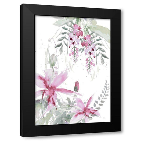 Spring Glicinia II Black Modern Wood Framed Art Print by Pinto, Patricia