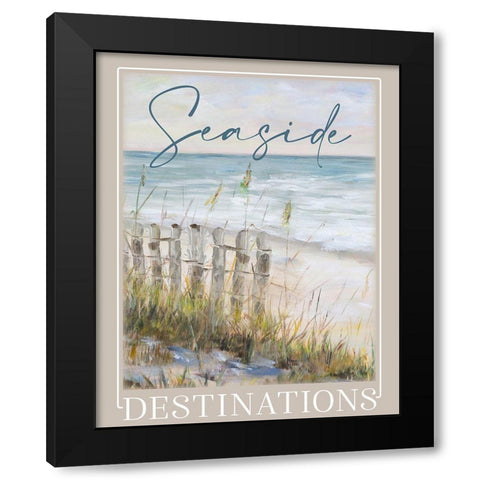Seaside Destinations Black Modern Wood Framed Art Print by DeRice, Julie