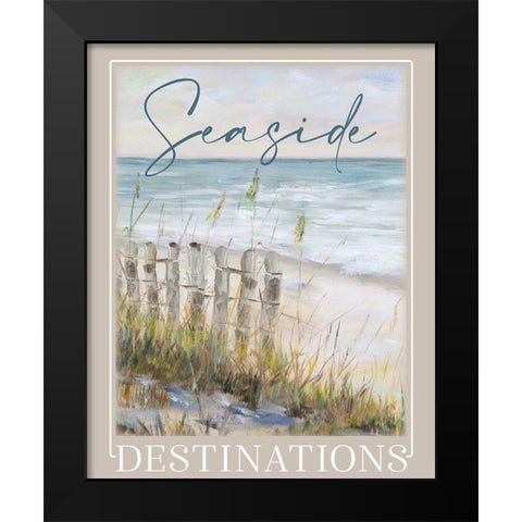 Seaside Destinations Black Modern Wood Framed Art Print by DeRice, Julie