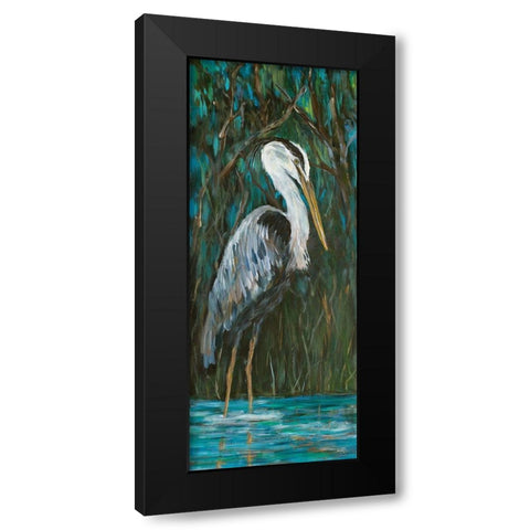 Majestic Heron Black Modern Wood Framed Art Print with Double Matting by DeRice, Julie