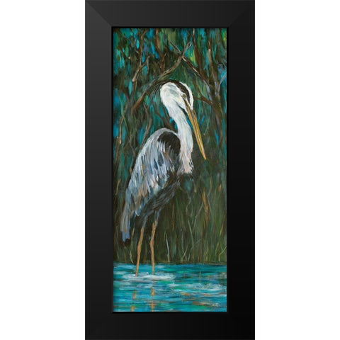 Majestic Heron Black Modern Wood Framed Art Print by DeRice, Julie