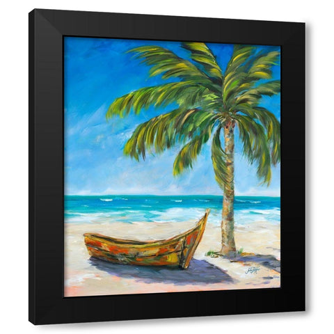 Paradise Trip Black Modern Wood Framed Art Print by DeRice, Julie