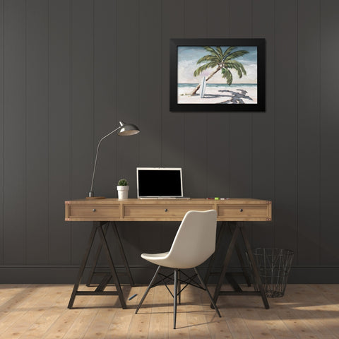 Surfing Paradise Black Modern Wood Framed Art Print by DeRice, Julie