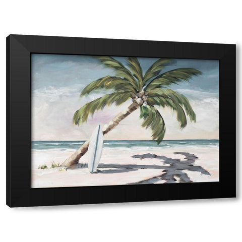 Surfing Paradise Black Modern Wood Framed Art Print by DeRice, Julie