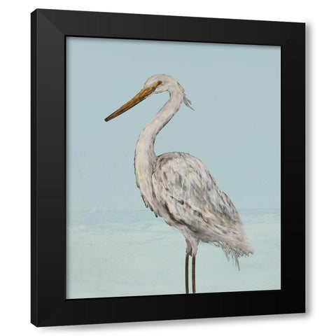 Coastal Heron II Black Modern Wood Framed Art Print by DeRice, Julie