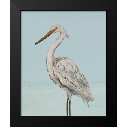 Coastal Heron II Black Modern Wood Framed Art Print by DeRice, Julie