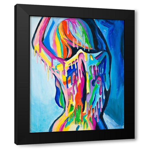 Vibrant Female Figurative Black Modern Wood Framed Art Print with Double Matting by Goodrich, Chelsea