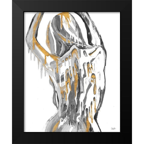 Golden Woman Black Modern Wood Framed Art Print by Goodrich, Chelsea