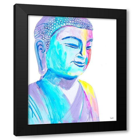 More Vibrant Buddha Black Modern Wood Framed Art Print with Double Matting by Goodrich, Chelsea