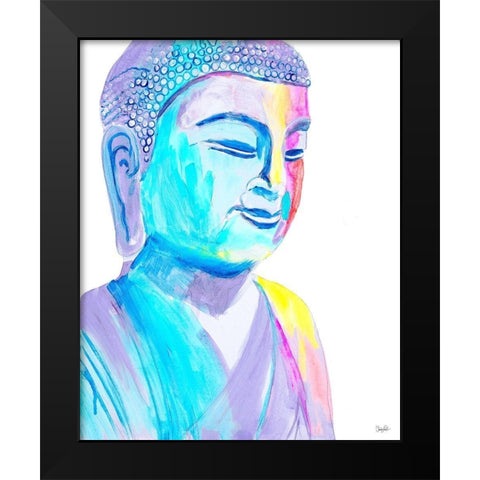 More Vibrant Buddha Black Modern Wood Framed Art Print by Goodrich, Chelsea