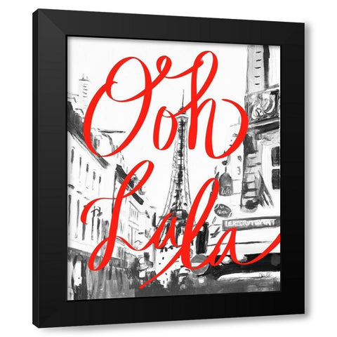 Ooh La La Black Modern Wood Framed Art Print by Goodrich, Chelsea